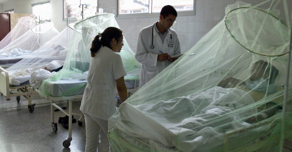 Dengue fever patients are treated at the