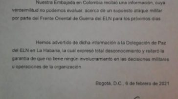 El memorando entregado por el gobierno cubano alertando de un posible atentado.    Rafael Camargo El embajador de Cuba José Luís Ponce Caraballo, le hizo saber al gobierno colombiano información […]