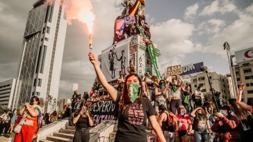 Manifestación en el Día contra la violencia contra las mujeres. 