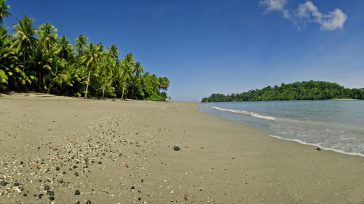 La isla Gorgonilla vista desde las playas de Gorgona.