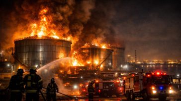 Depósitos de combustible en Muharraq, Bahréin, tras un ataque atribuido a Irán durante la escalada militar en el Golfo Pérsico. &nbsp; &nbsp; Internacional Primicia Diario La escalada bélica en el [&hellip;]